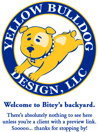 Bitey the Bulldog. Click to go to company site.